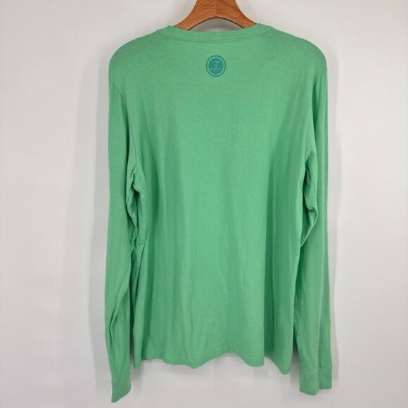 Life Is Good Womens Lake Life Long Sleeve Crusher Tee Green size large cotton - Picture 14 of 14